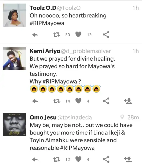 #RIPMayowa trends as Nigerians mourn Ahmed Mayowa
